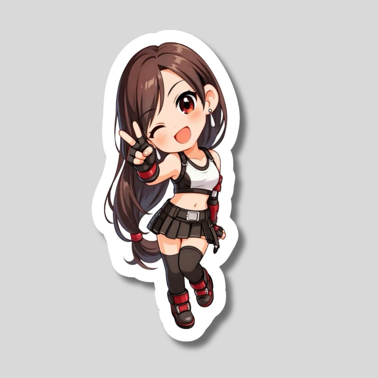 Tifa Hartlock, Final Fantasy 7, FF7, FFVII, Glossy Vinyl sticker, Decal