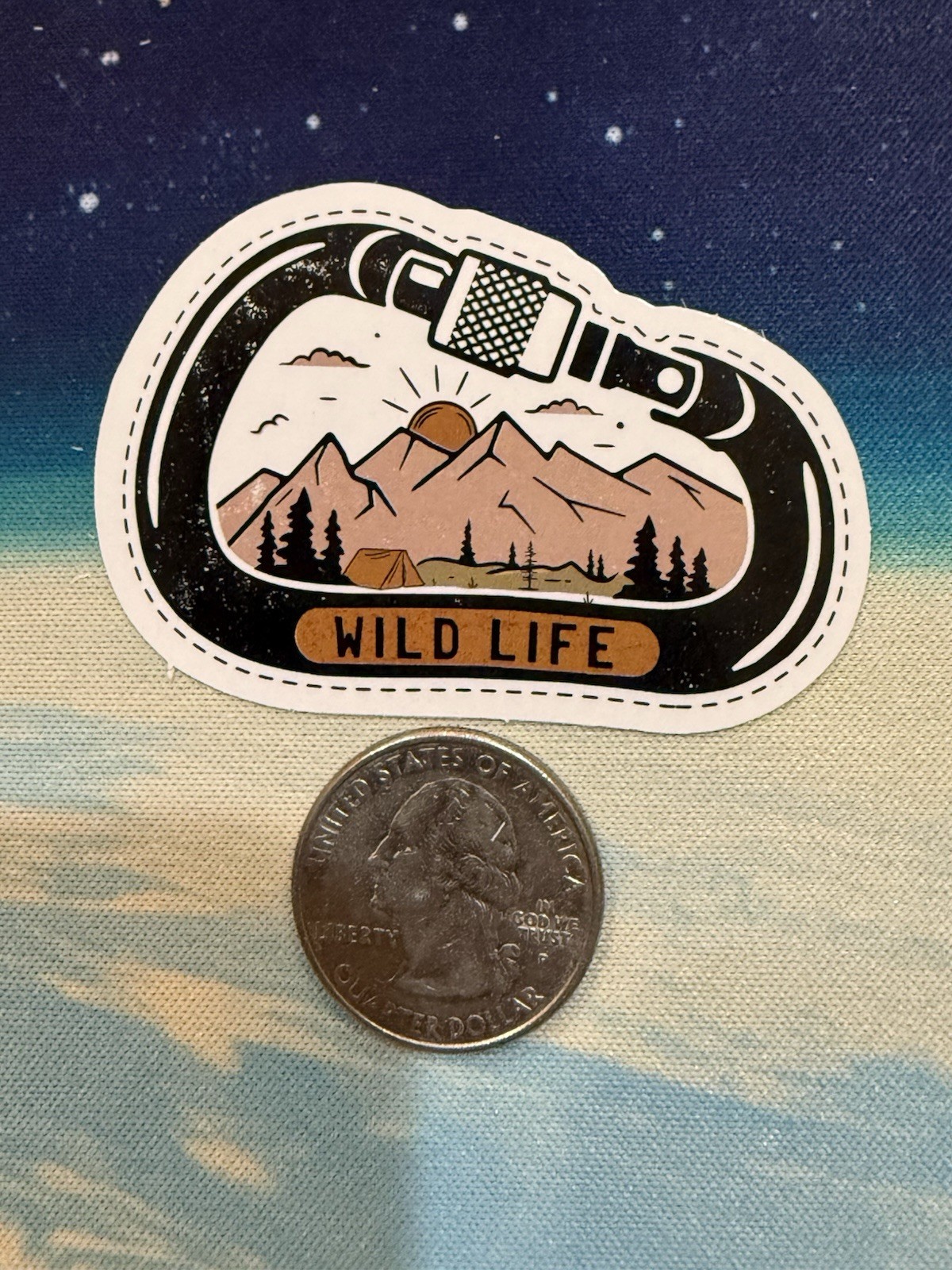 Outdoors Hiking Camping Adventure Nature Mountain Forest Trail Sticker Decal
