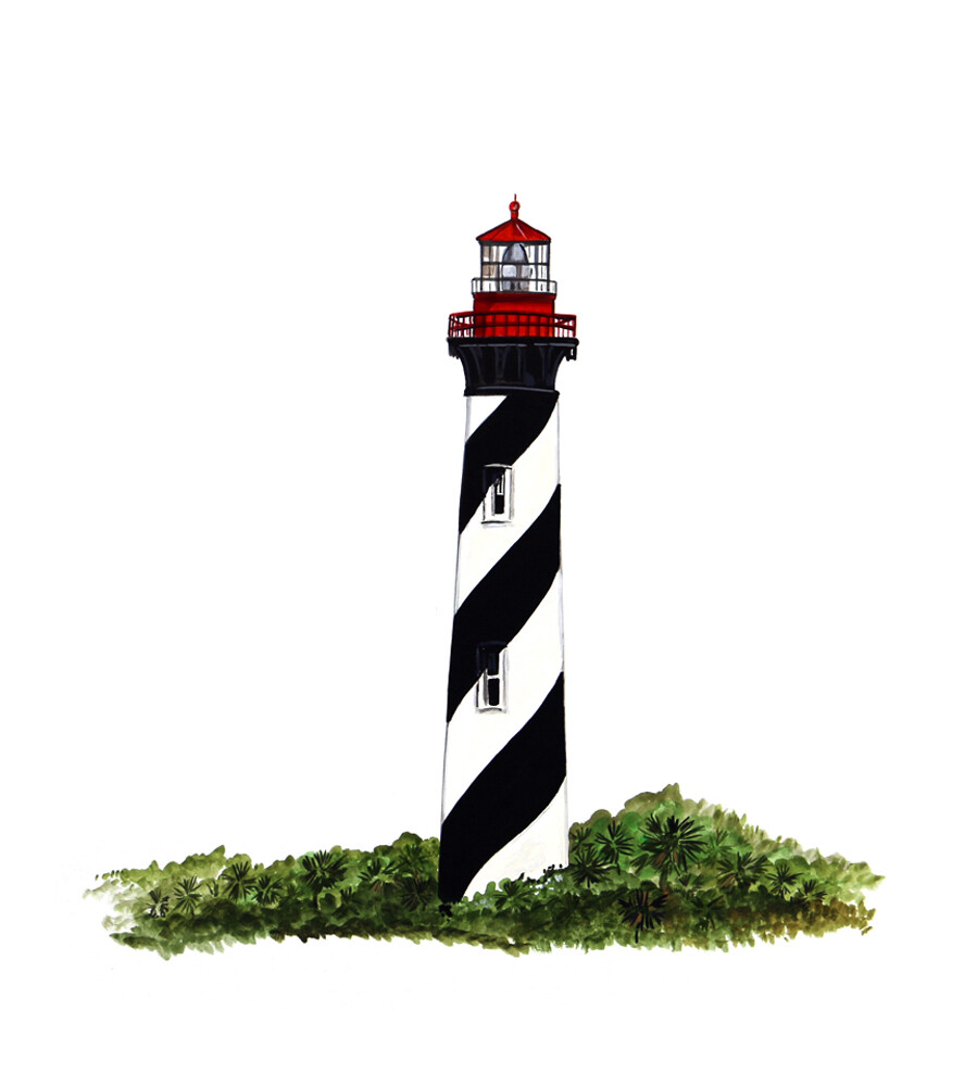 St Augustine Light House Lighthouse Station Home Beach Florida Room Decor Decal