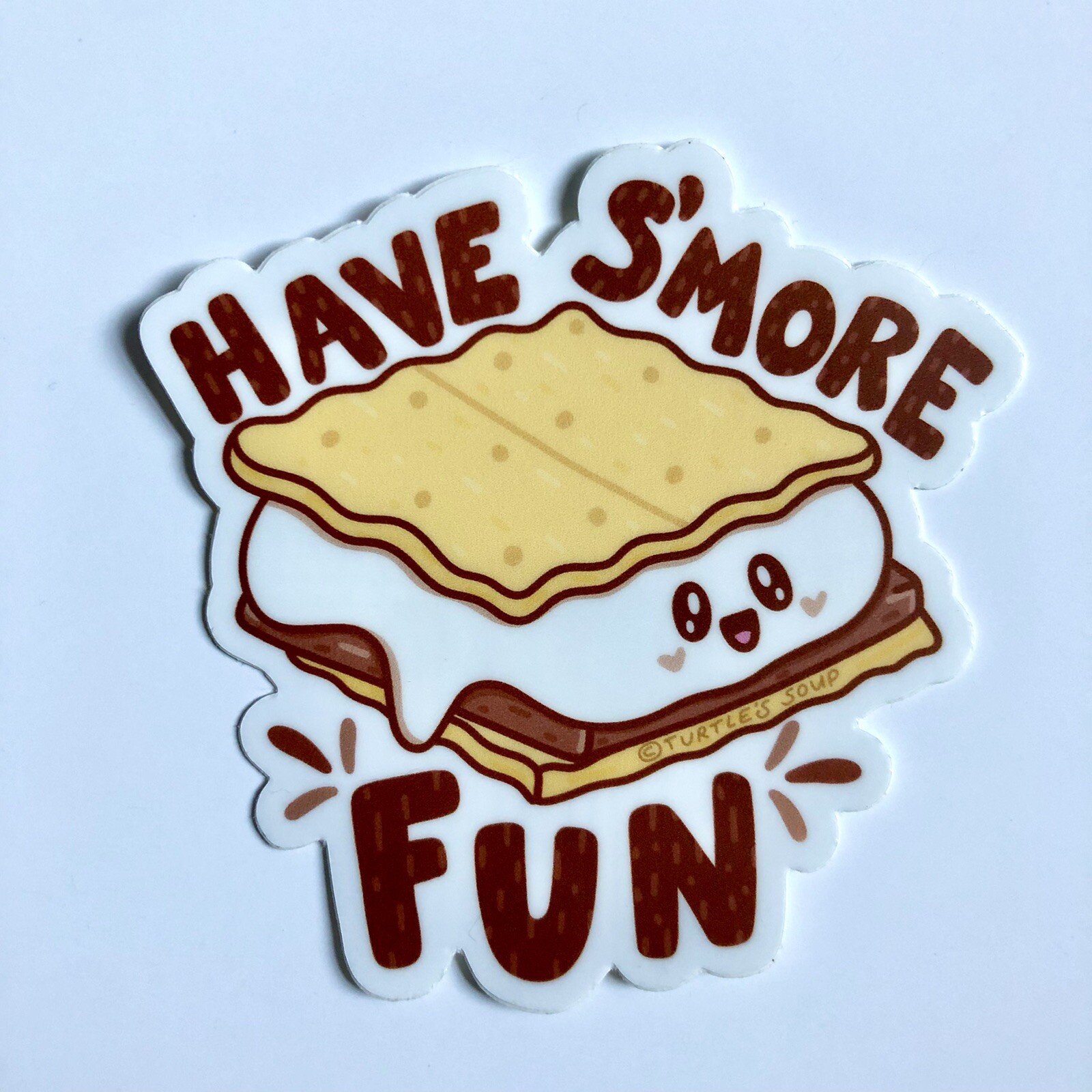 NEW! Turtle’s Soup SET OF 4 VINYL STICKERS / DECALS — 3×3” Cute Camping Theme