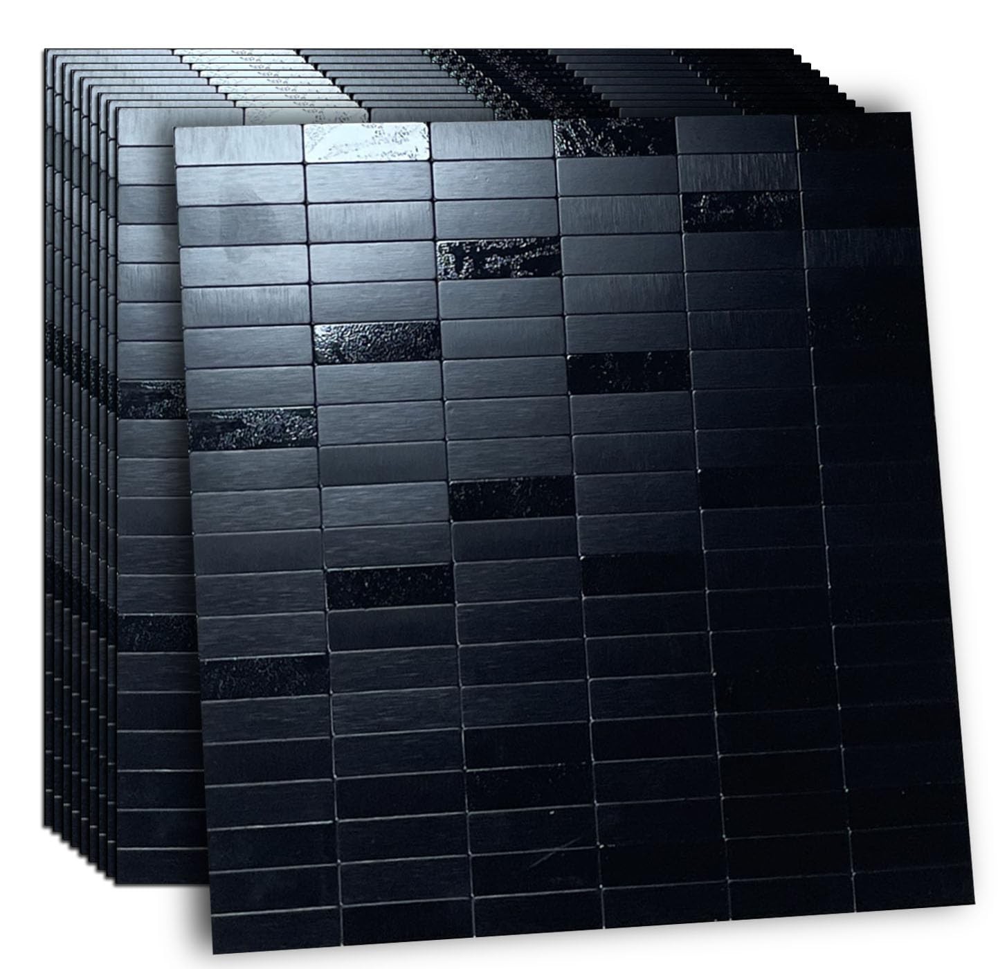 Peel and Stick Tile Backsplash Self- Adhesive Wall Tiles Aluminum Mosaic Stic…