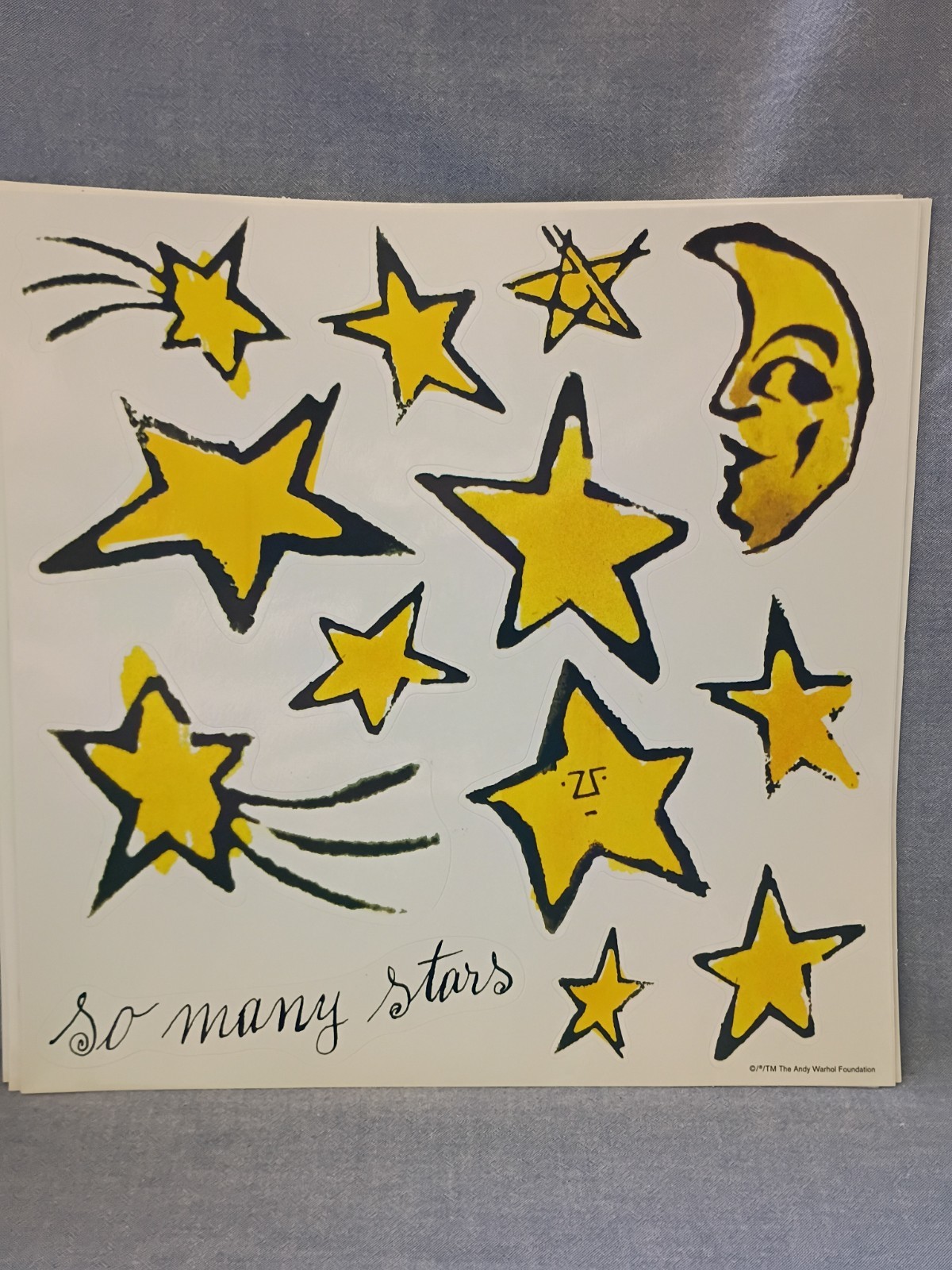 MUDPUPPY & Andy Warhol "So Many Stars" Wall Decals, Glow in The Dark,