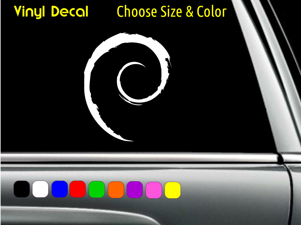 DEBIAN Spiral Linux Logo Vinyl Decal Laptop Car Window Sticker CHOOSE SIZE COLOR