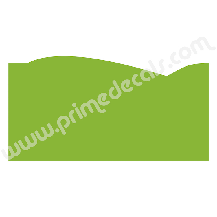 Personalized Green Grass Room Sticker or Blue Ocean Waves For Kids Room, b40