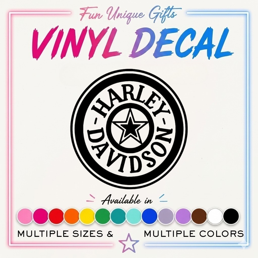 Harley Vinyl Decal Sticker -Multiple Colors & Sizes- SHIPS FREE!