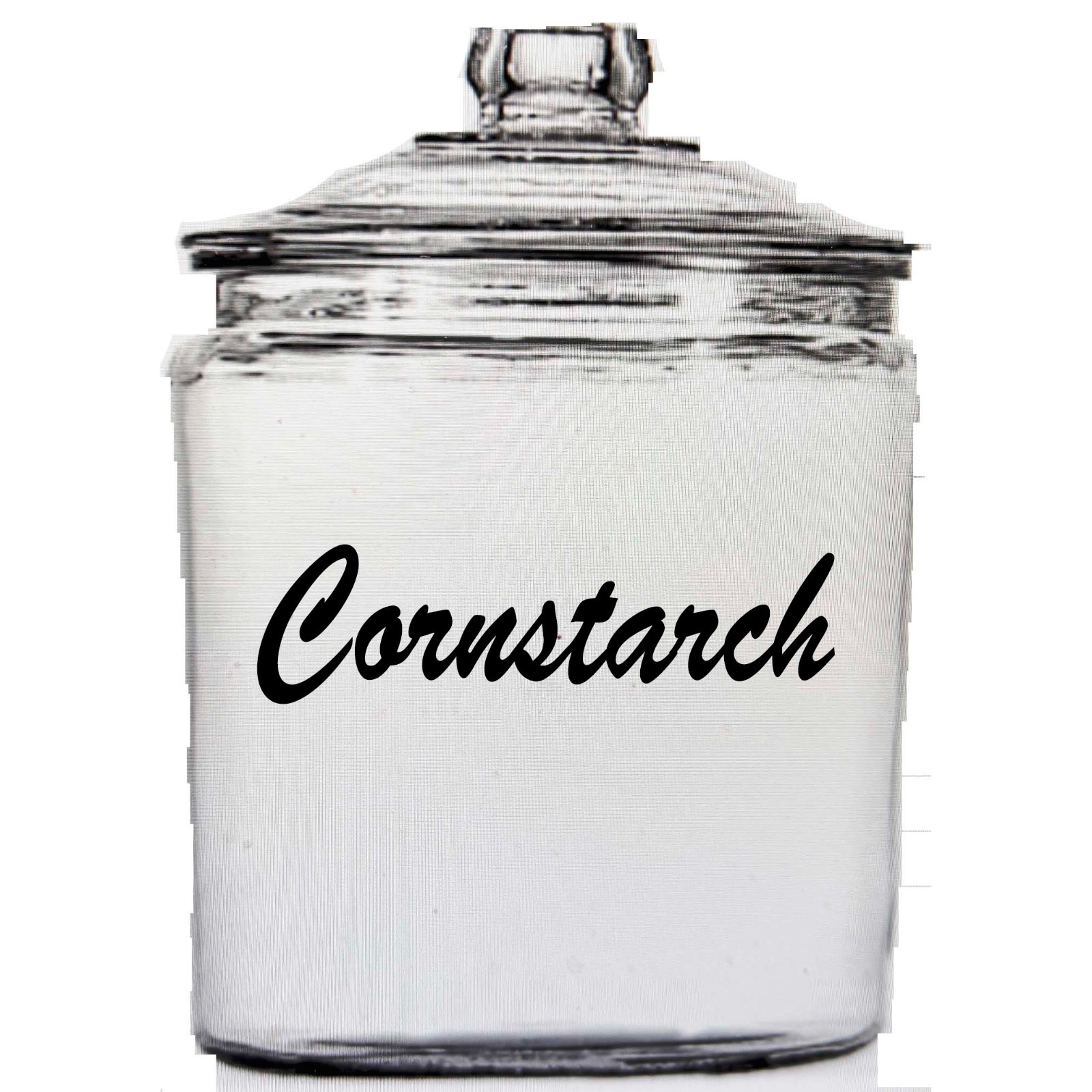 Cornstarch label canister jars storage custom Pantry kitchen organization vinyl