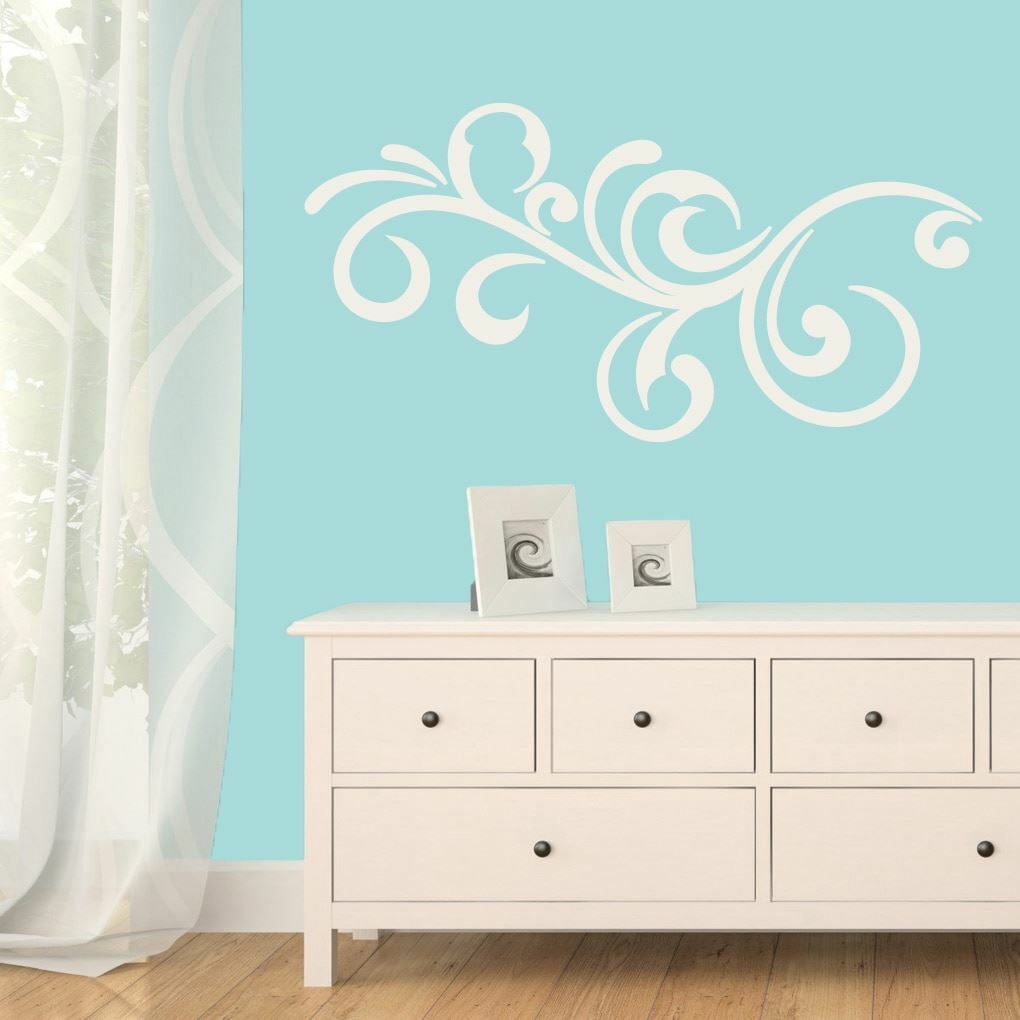 Decorative Scroll Flourish Wall Decal – Wall Accents, Shapes, Vinyl Wall Art
