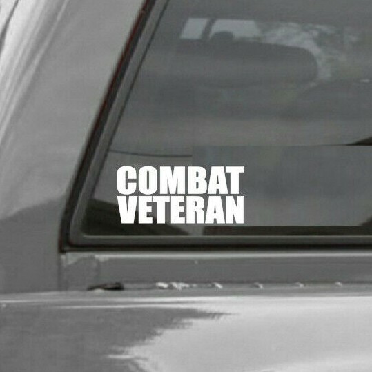 COMBAT VETERAN Vinyl Window Decal Sticker