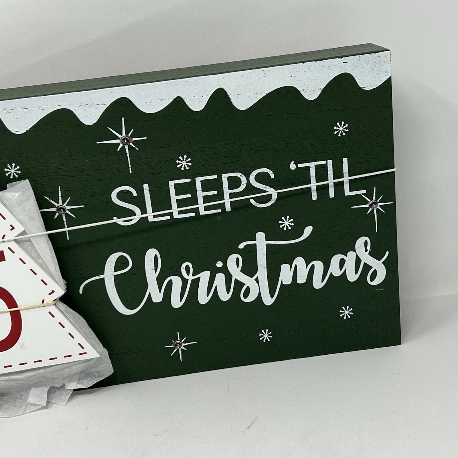 Aldi Huntington Home Sleeps Til Christmas Advent Calendar Sign Battery Operated