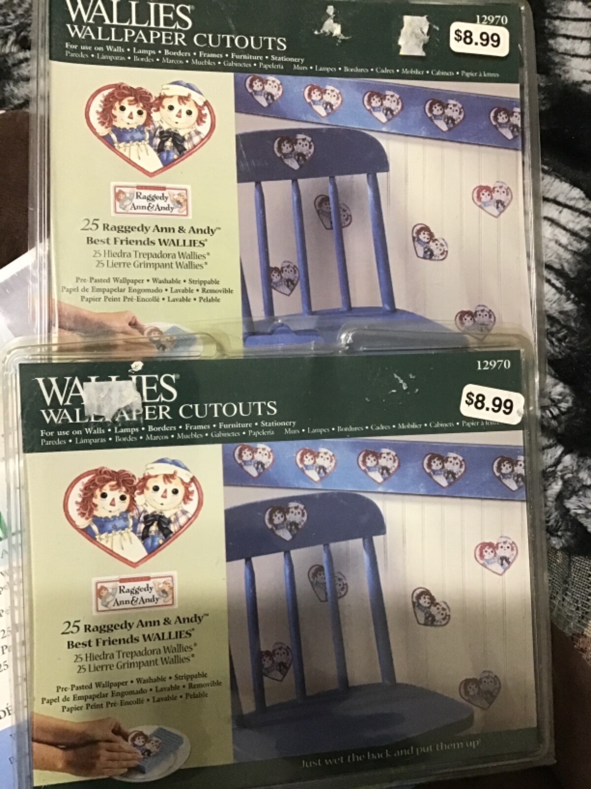 25 Raggedy Ann & Andy best friends Wallies Wallpaper Cutouts Wall Decor #12970