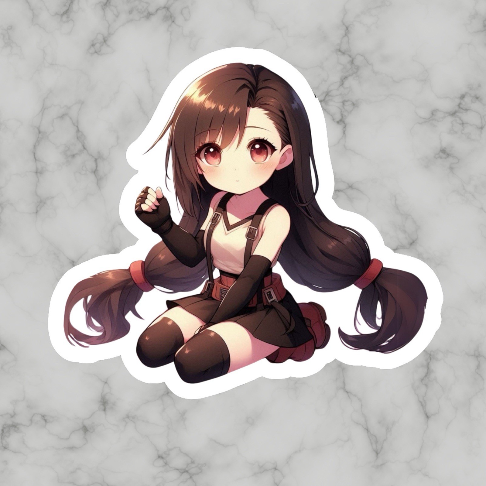 Tifa Hartlock, Final Fantasy 7, FF7, FFVII, Glossy Vinyl sticker, Decal