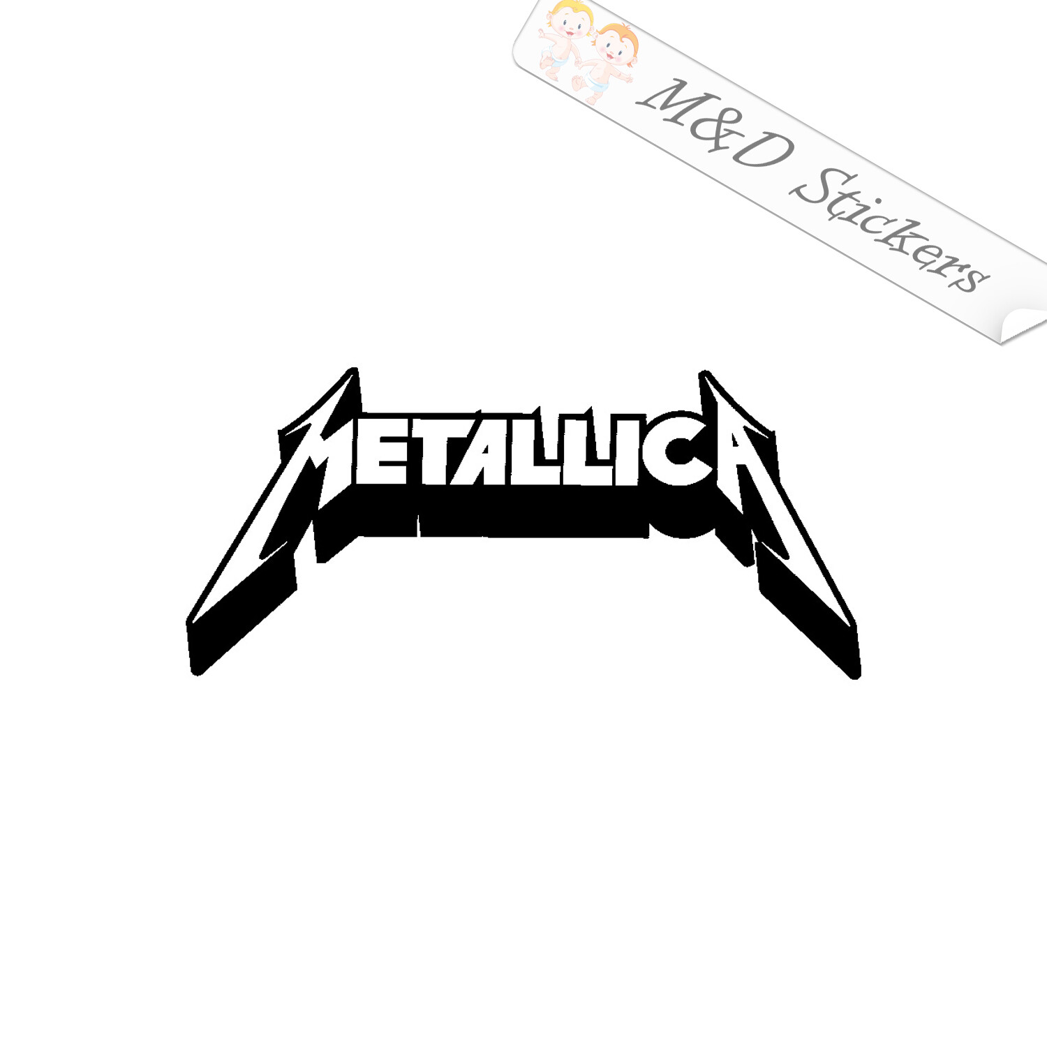 2x Metallica Logo Vinyl Decal Sticker Different colors & size for Cars/Bike