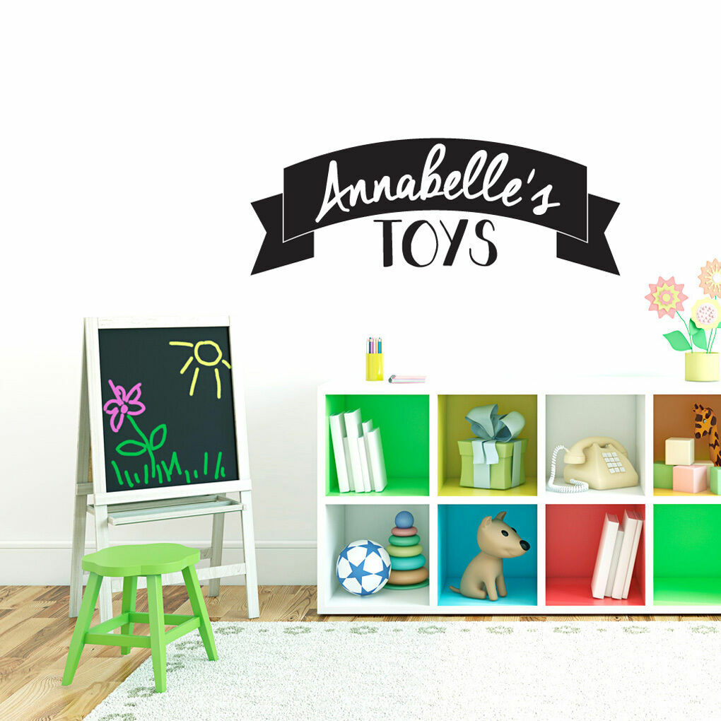 Custom Name Toys Wall Decal – Personalized Nursery & Kids Room Playroom