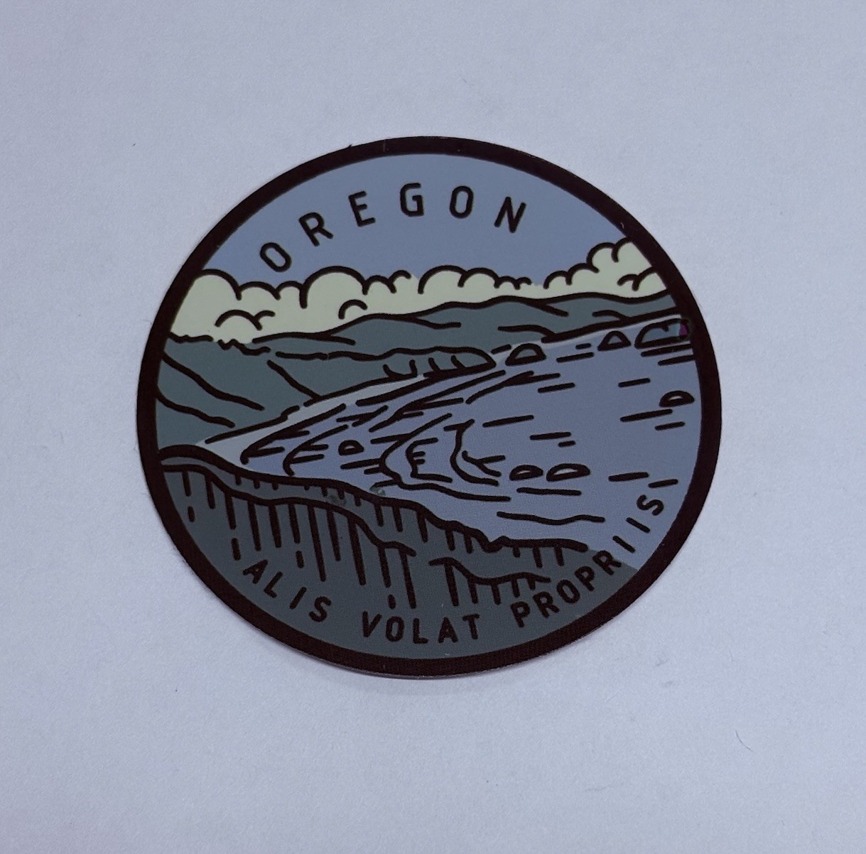 Oregon State Sticker Shore Coast Decal Vinyl USA Travel Souvenirs Journal Tc6