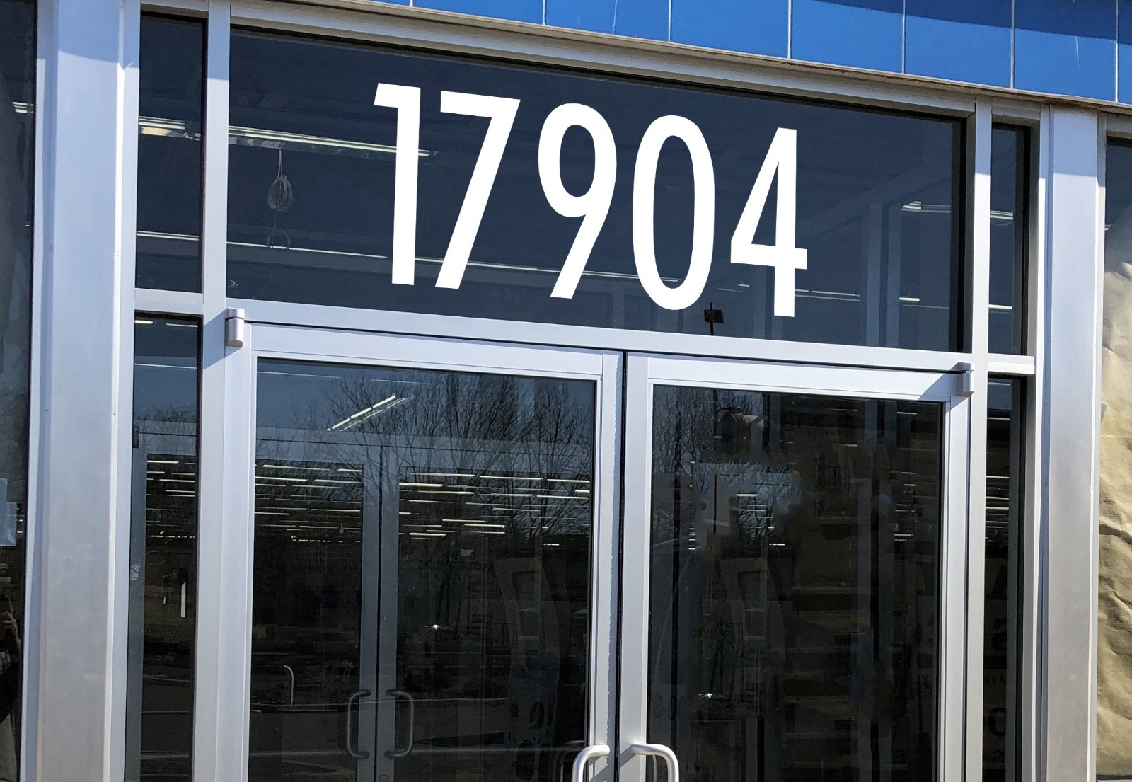 Large Storefront Address Numbers Vinyl Decal Window Futura Bold Font
