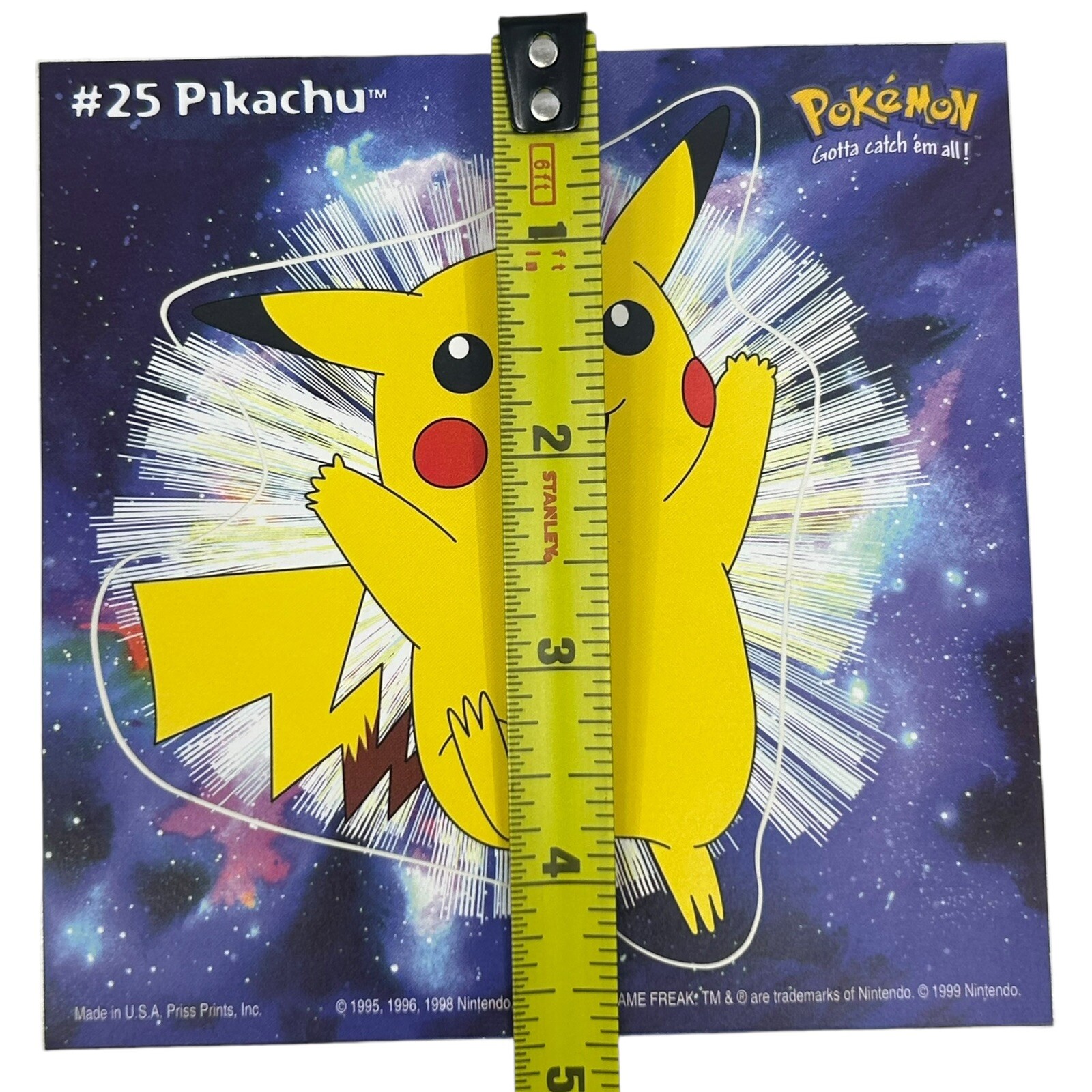 Pokemon Collect ’em Stick-Ups Pikachu #25 Large 4” Sticker Priss Prints