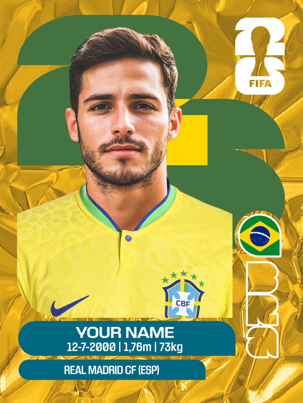4 Custom World Cup 2026 Soccer Player Card Sticker Pack – Personalised Photo