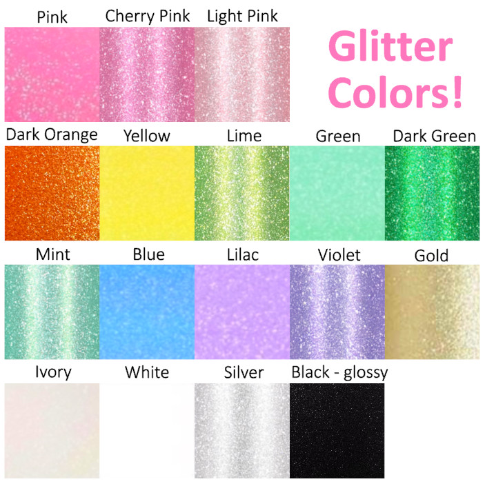 Glitter Circle Stickers! – 1/4 to 3 inch – Choose a Size and Color!