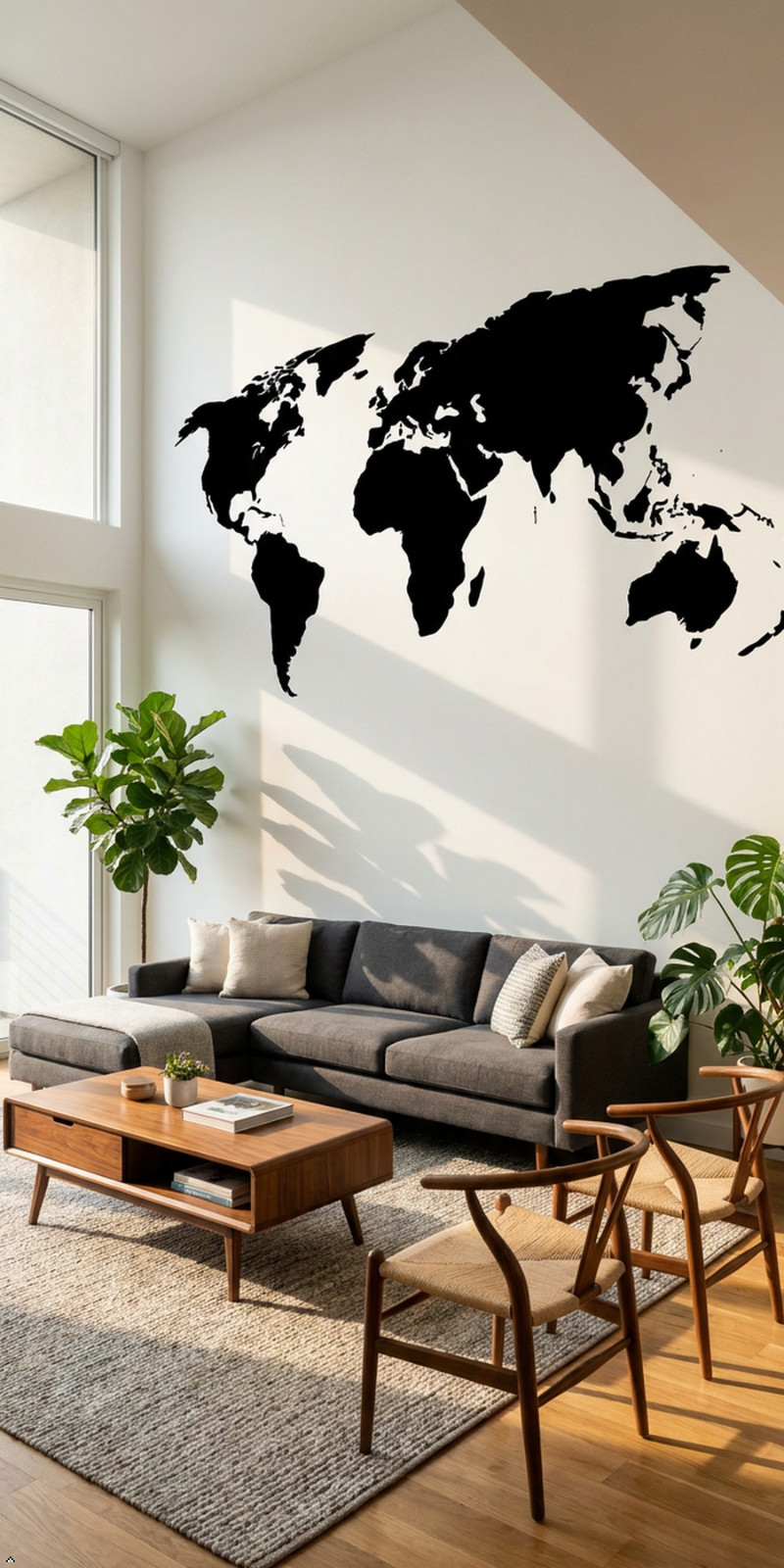 World Map Travel Office Bedroom Living Wall Sticker Graphic Vinyl Home Kid décor