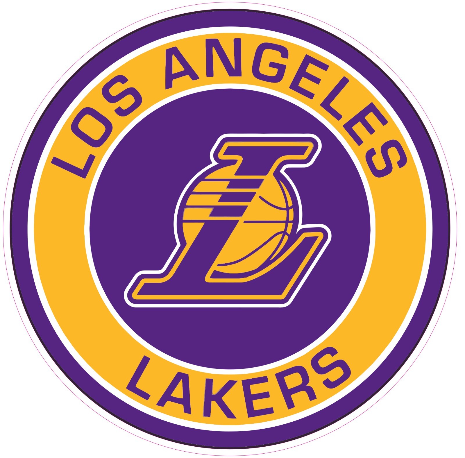 Los Angeles Lakers Basketball Vinyl Decal Sticker Car Truck Bumper Tumbler Mug