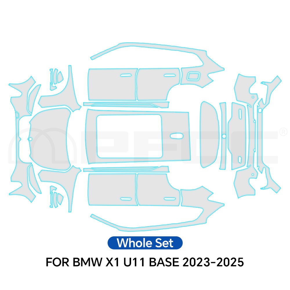 For BMW X1 U11 Base 2023-2025 Full Car Precut Paint Protection Film Clear PPF