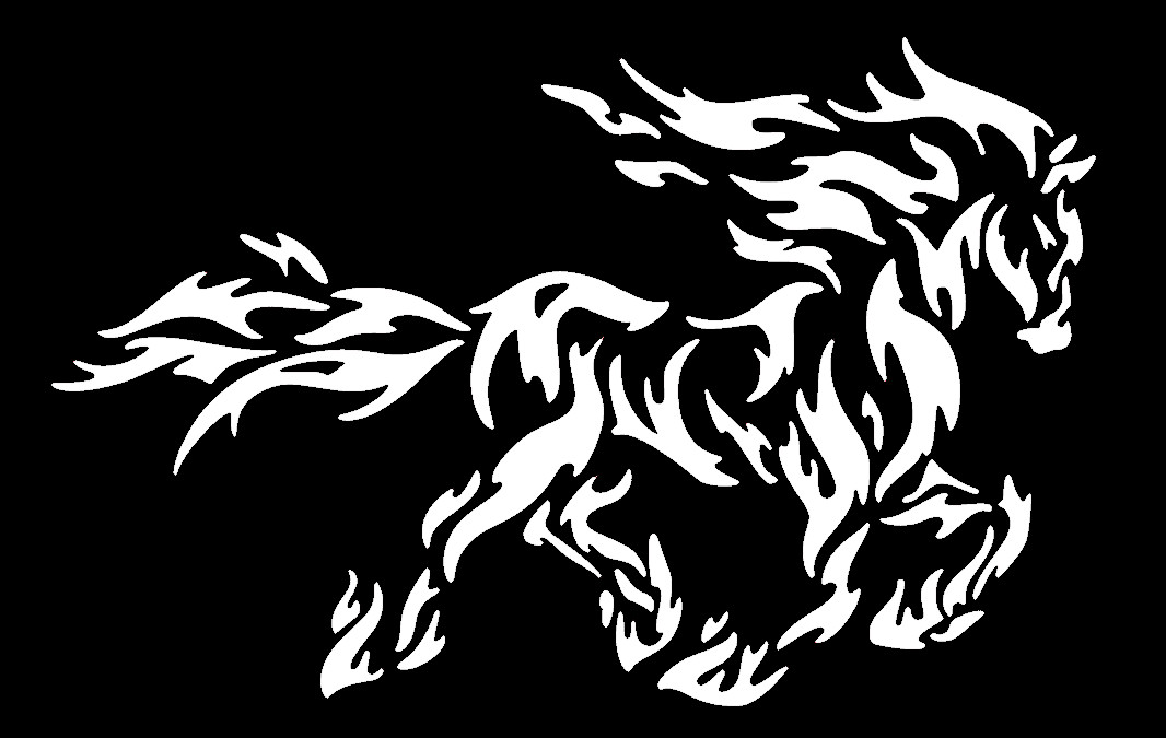 HORSE FLAME, FIRE HORSE, Decal Stickers for Cars, Windows, Laptops, Wall,
