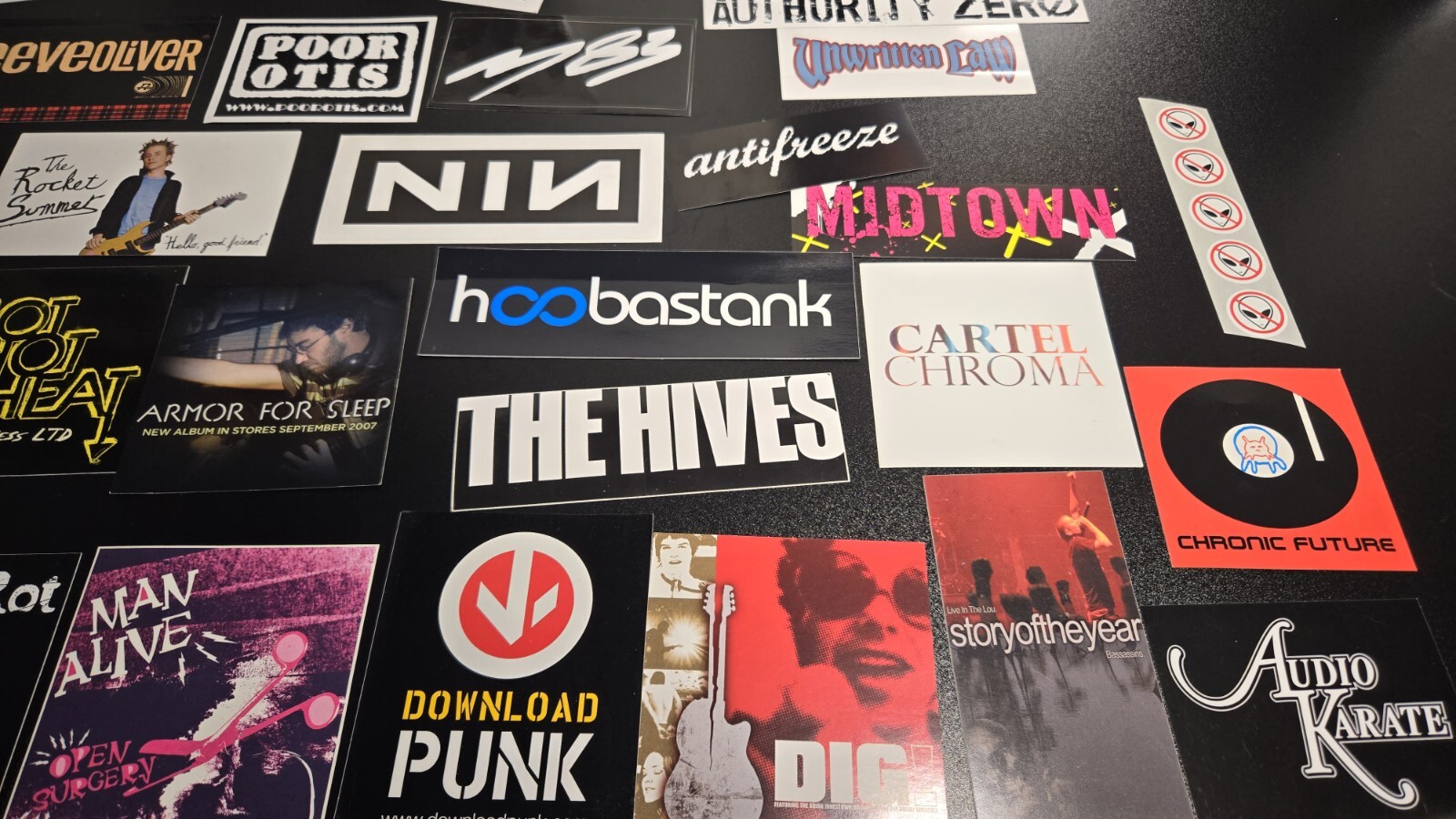 34 X Rock Band Logo Stickers Decal Lot Punk Music Vinyl Heavy Metal Car Bumper