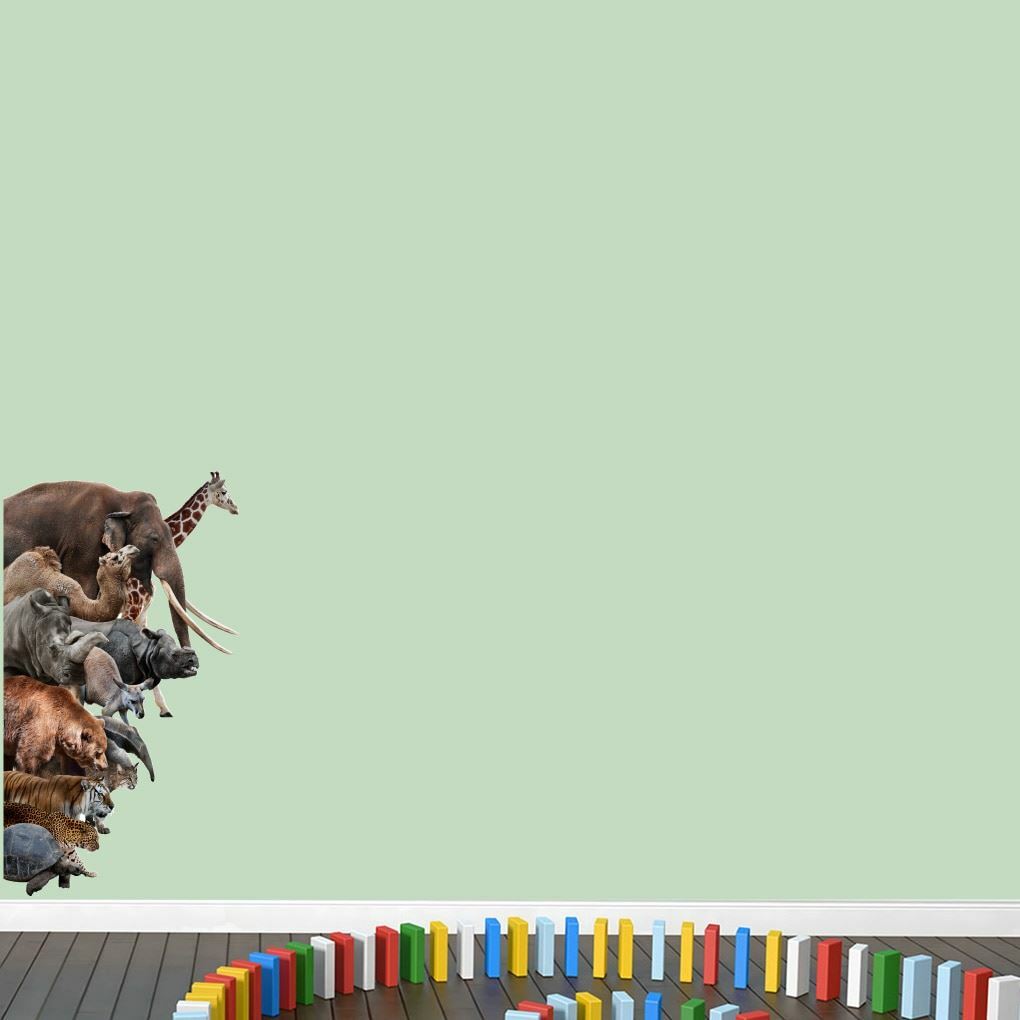 Real Life Zoo Animals Printed Wall Decal – Animals, Kids, Nursery, Playroom
