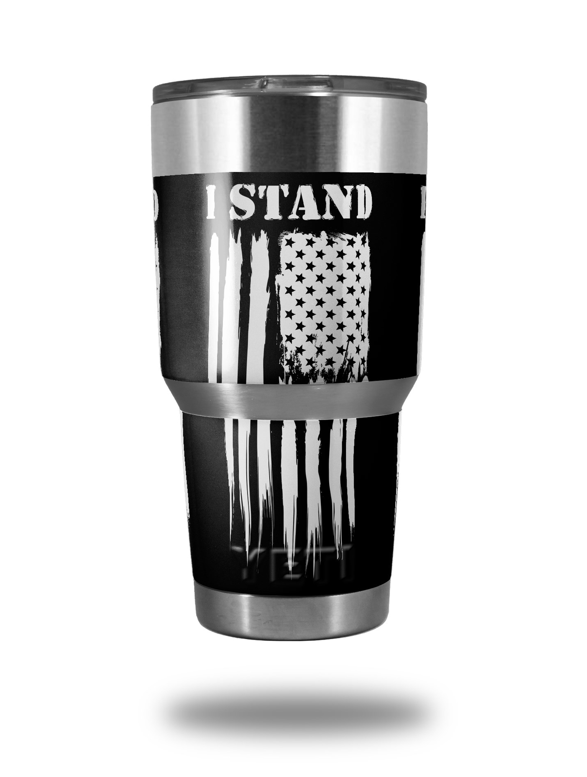 Skin for Yeti Rambler 30oz Yeti 30oz Brushed USA Flag I Stand TUMBLER NOT INC