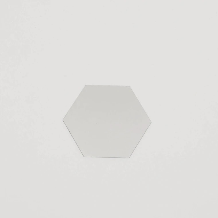 Hexagon 12 Silver 3" MIRROR STICKERS Acrylic WALL DECALS Dorm Rooms Decorations