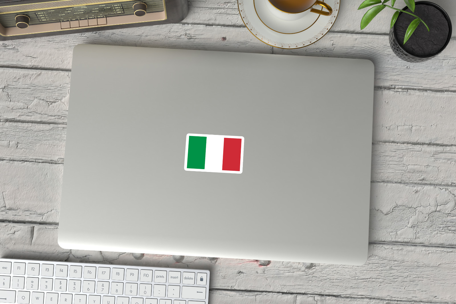 6 Pack Italian Flag Sticker Pack – Italy Flag Decals for Laptop, Car, Window