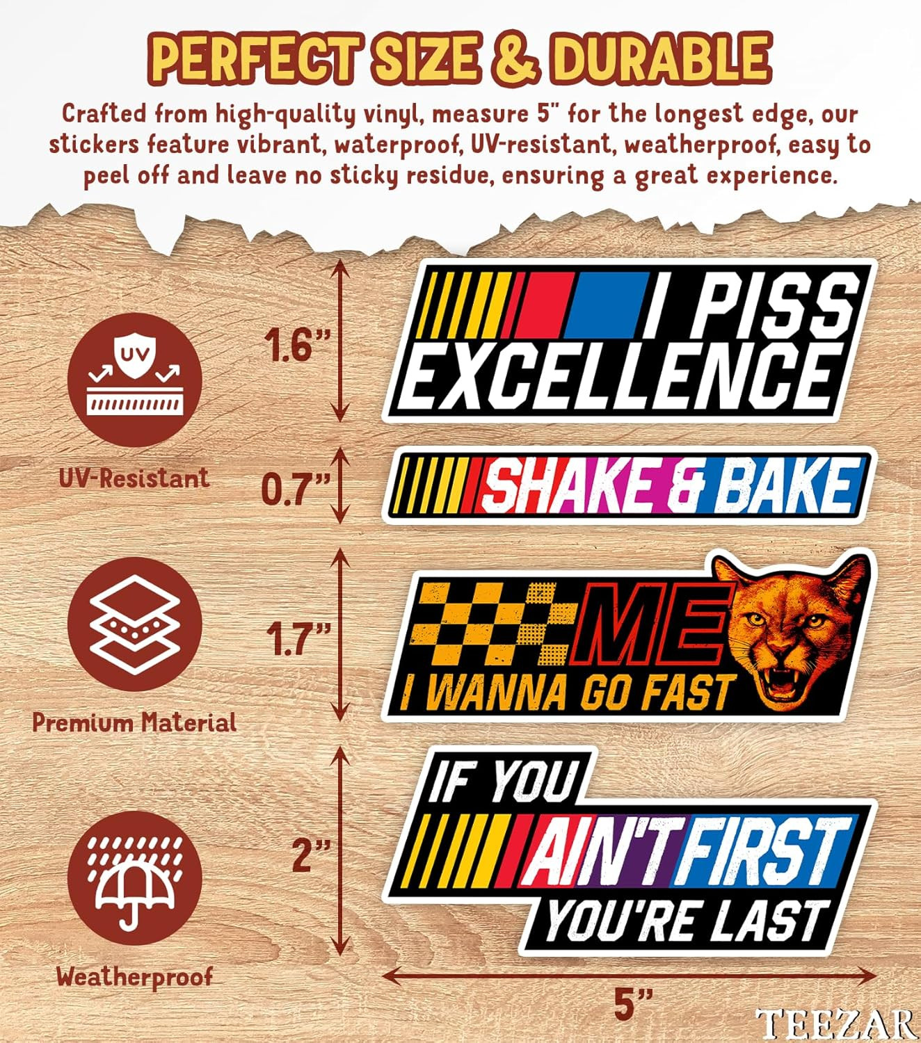 (12Pcs) Shake and Bake Sticker – 5 Inches, Shake N Bake Sticker, If You Ain'T Fi