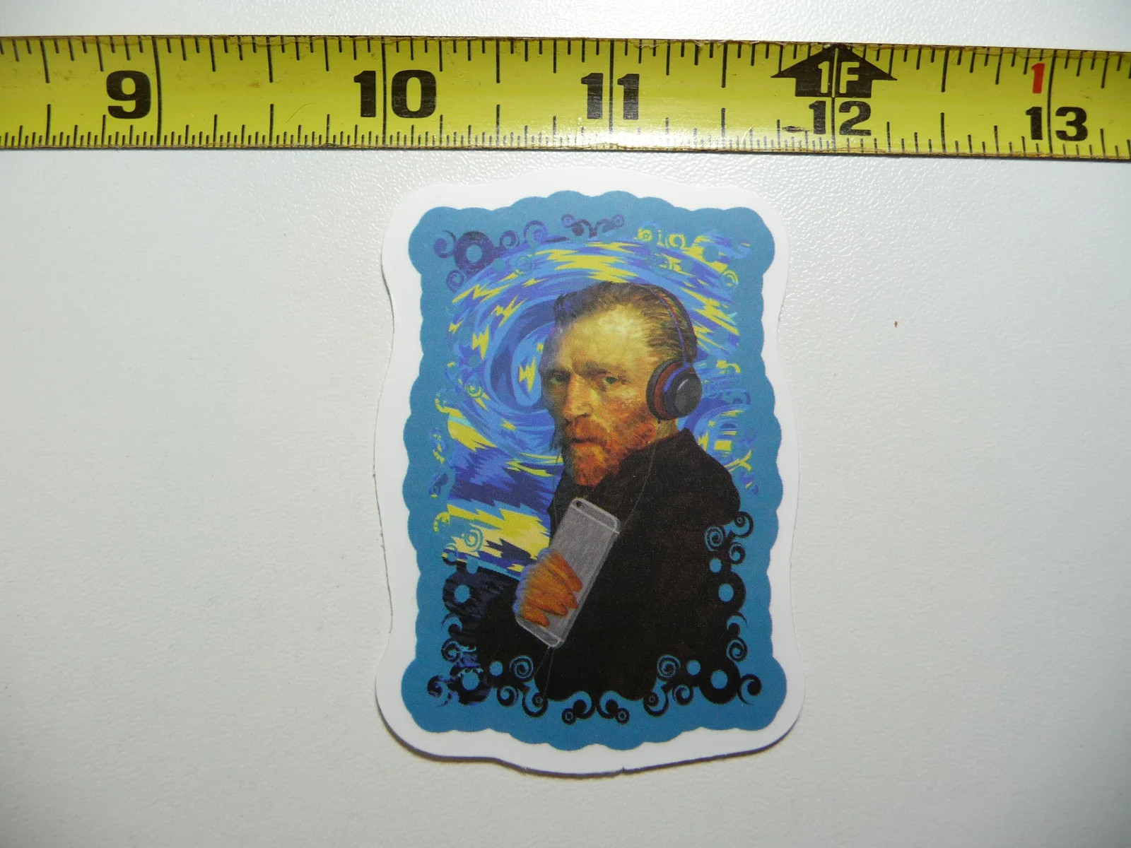 VINCENT VAN GOGH MUSIC HEADPHONES SMALL STICKER DECAL CLASSIC ARTIST PAINTER