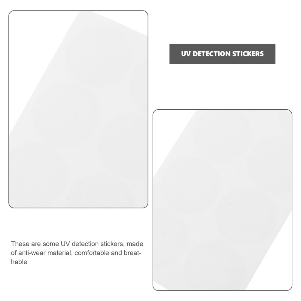10 Sheets Sun Detection Stickers Uv Protection Patch Anti-collision Window Test