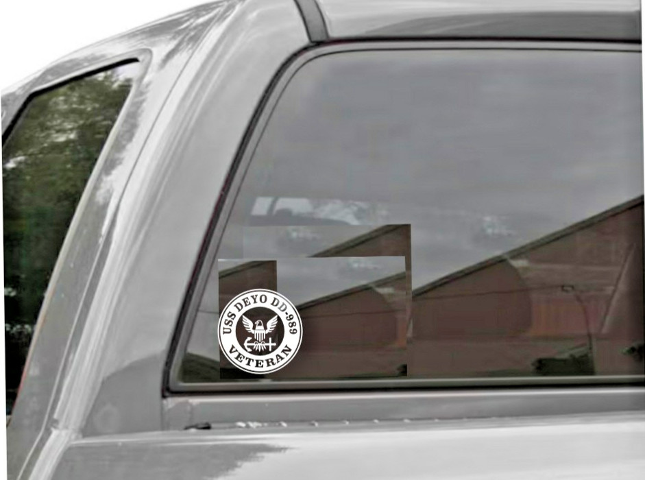 USS DEYO DD-989 VETERAN Vinyl Window Decal Sticker US NAVY