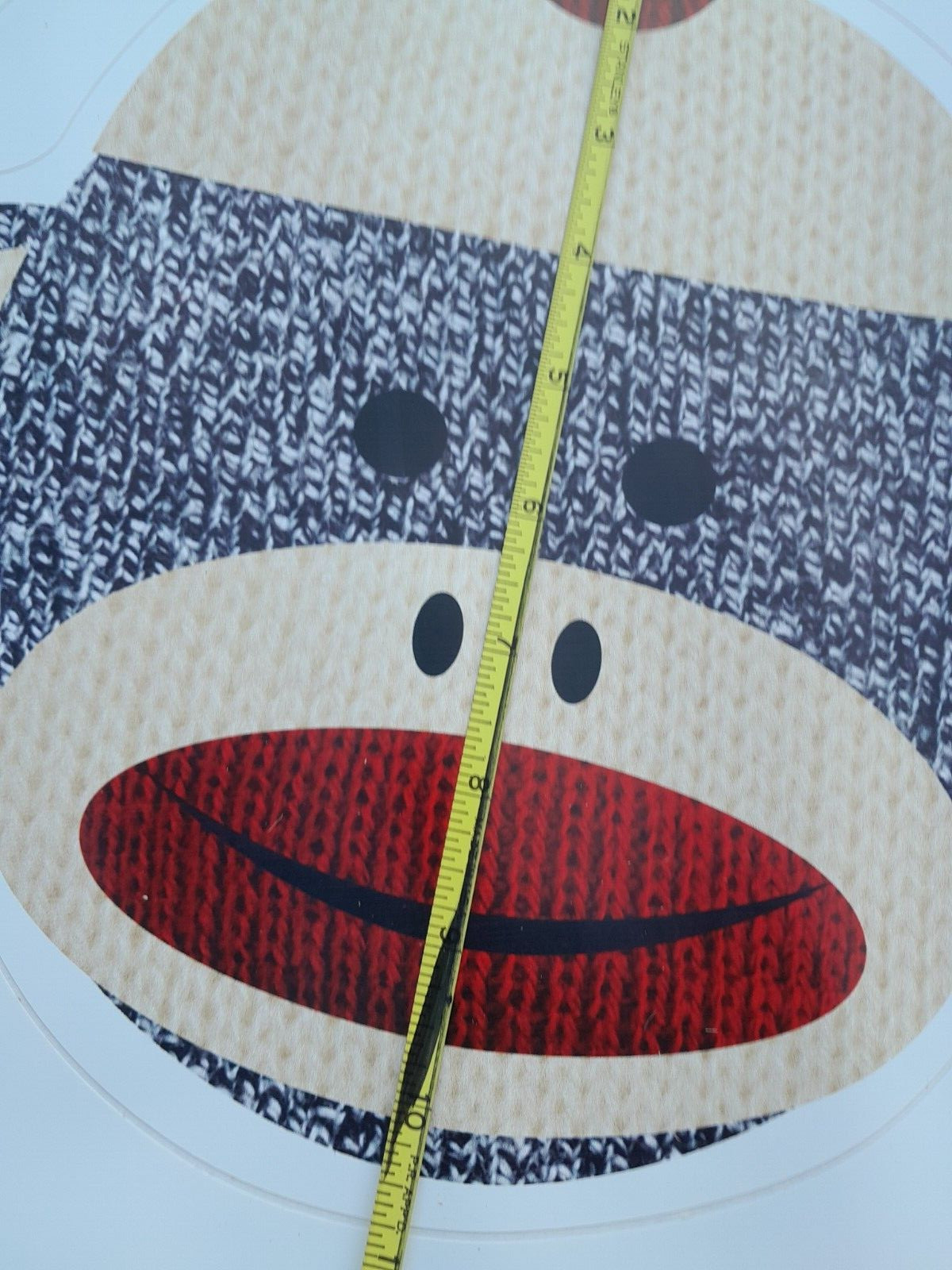 Very Large 51 inch Sock Monkey Vinyl Wall Stickers Open Box unused 51 INCHES!