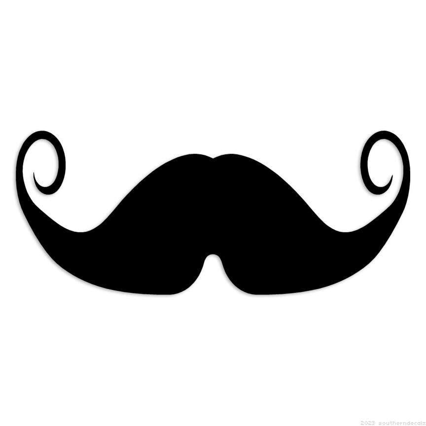 Mustache – Decal Sticker – Multiple Colors & Sizes – ebn6010
