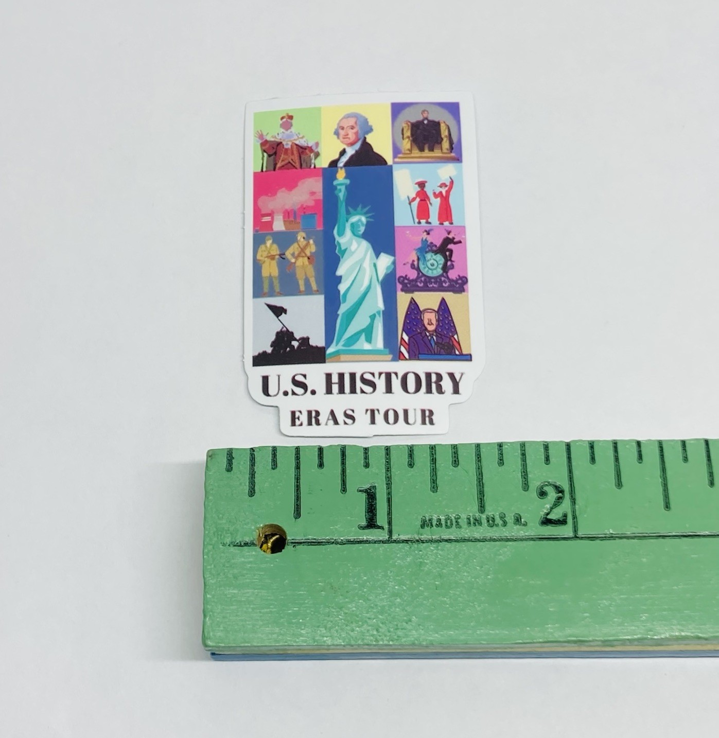 U.S History Collage Sticker Travel City Tour Art Decal Vinyl Souvenir Tc6