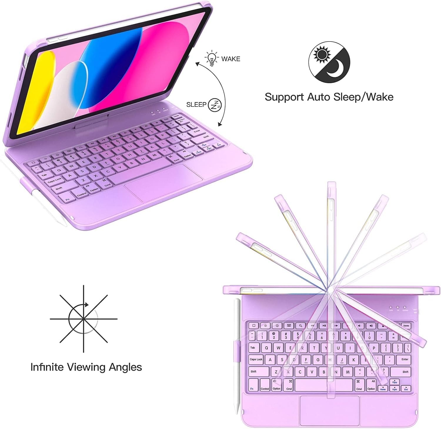 Touch Keyboard Case for iPad (A16) 11th Generation 11 inch 2025&10th Gen 10.9…