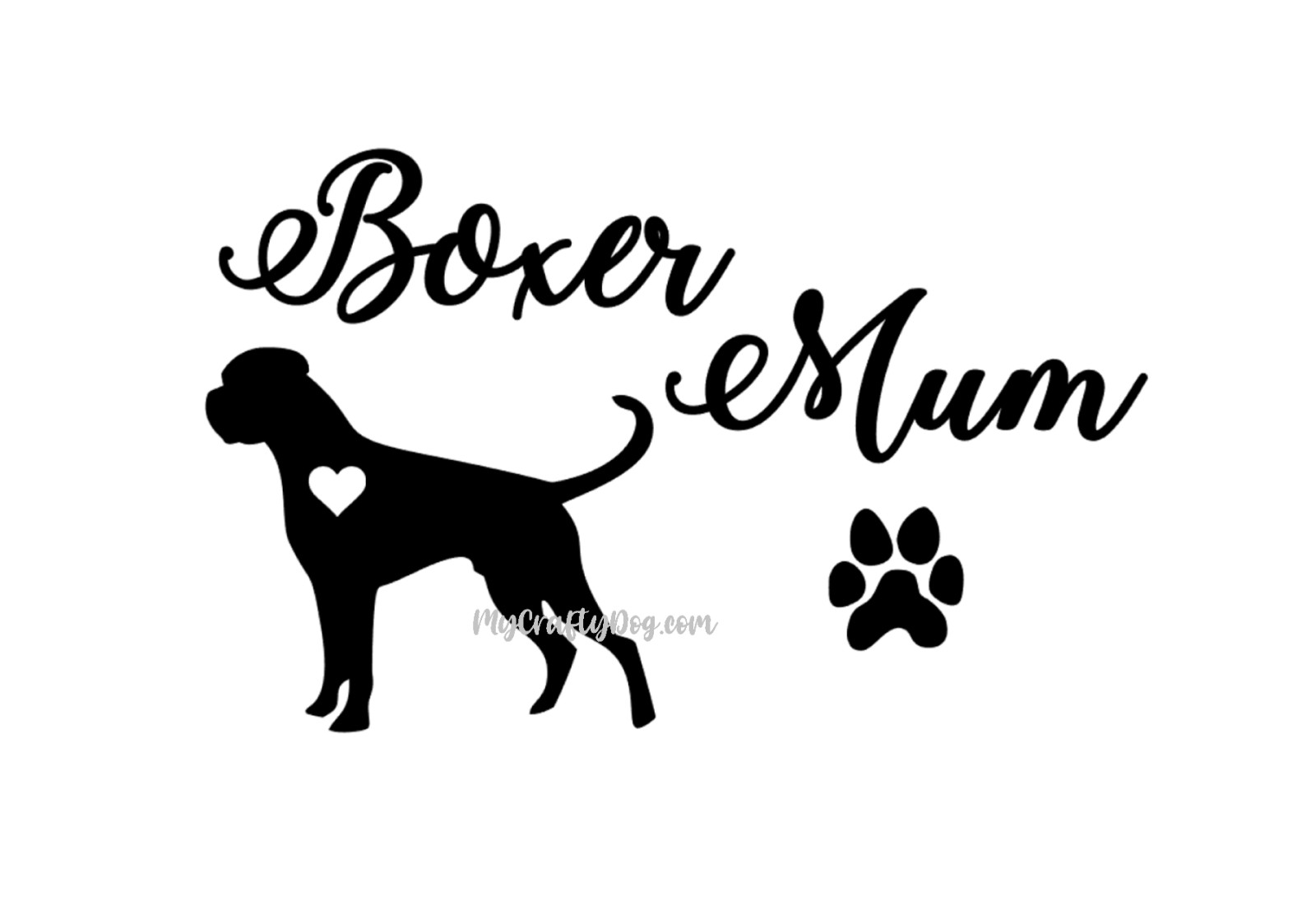 Boxer Mum Dog Sticker Car Decal Vinyl love Boxers dogs High quality Laptop