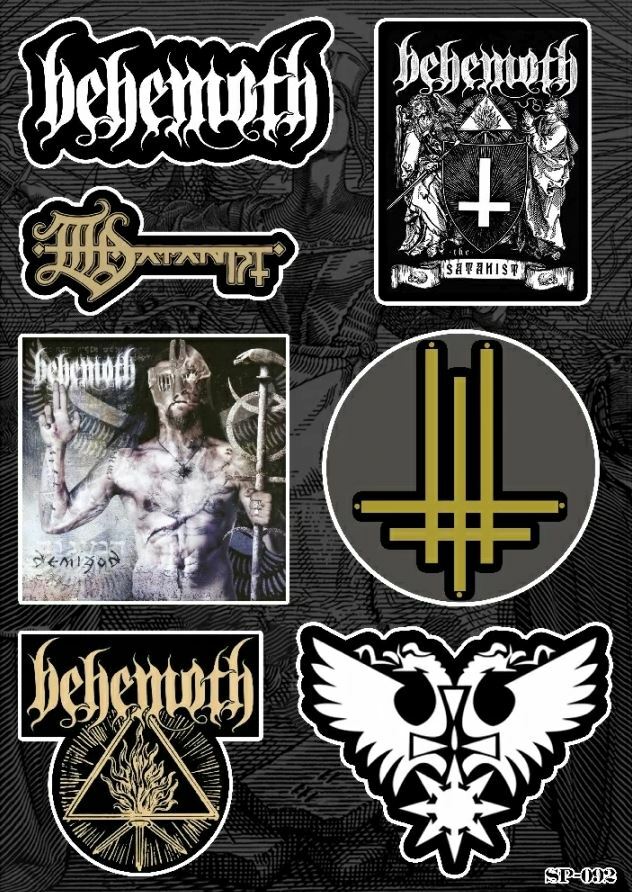Behemoth Sticker Pack | Satanism Blackened Death Metal Black Metal Band Logo