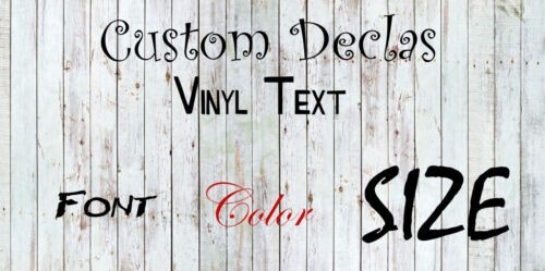 Custom Vinyl Lettering Text Transfer Decal Car Truck Boat Trailer (12 inches)