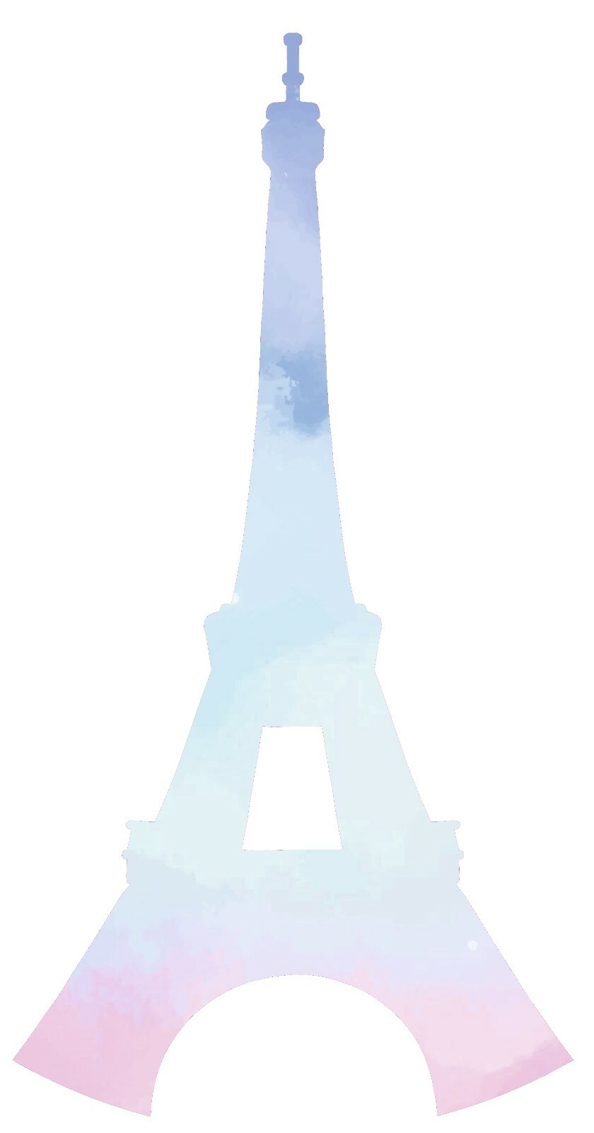 Removable Home Art Multicolored Giant Eiffel Tower Design Vinyl Wall Decal 20×39
