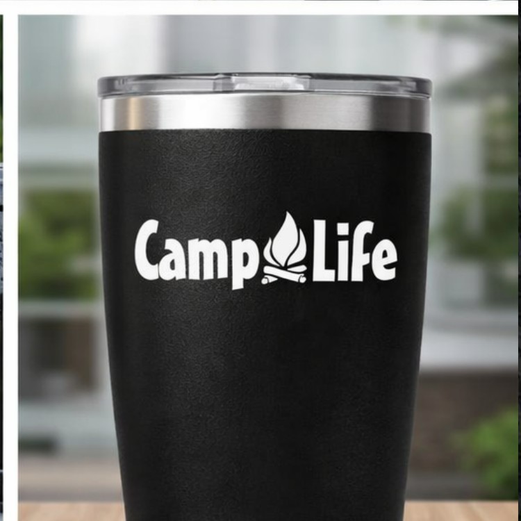 Camp Life Vinyl Decal Sticker – Die Cut ATV RV Camping, Outdoors Family