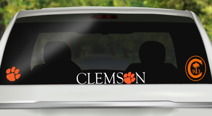 Clemson University Seal w Grad Year – Tigers – Vinyl Decal – Auto Stanley Laptop