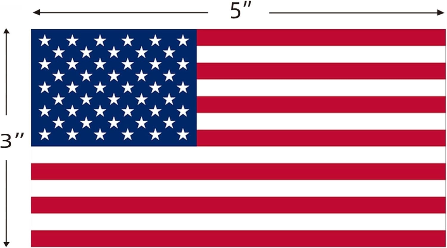 Reflective American Flag Stickers – 3-Pack, 5×3 Inches – Durable & Waterproof…