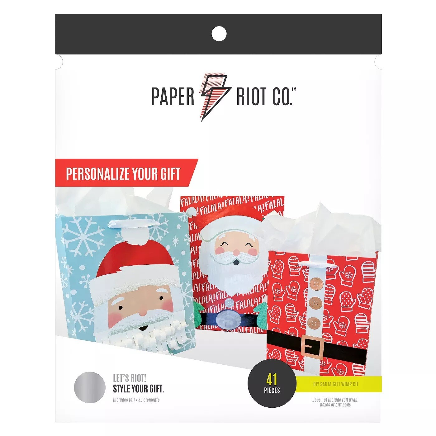 Paper Riot Co. Christmas Tree Decorative Wall Art Santa Gift Craft Book Set 2