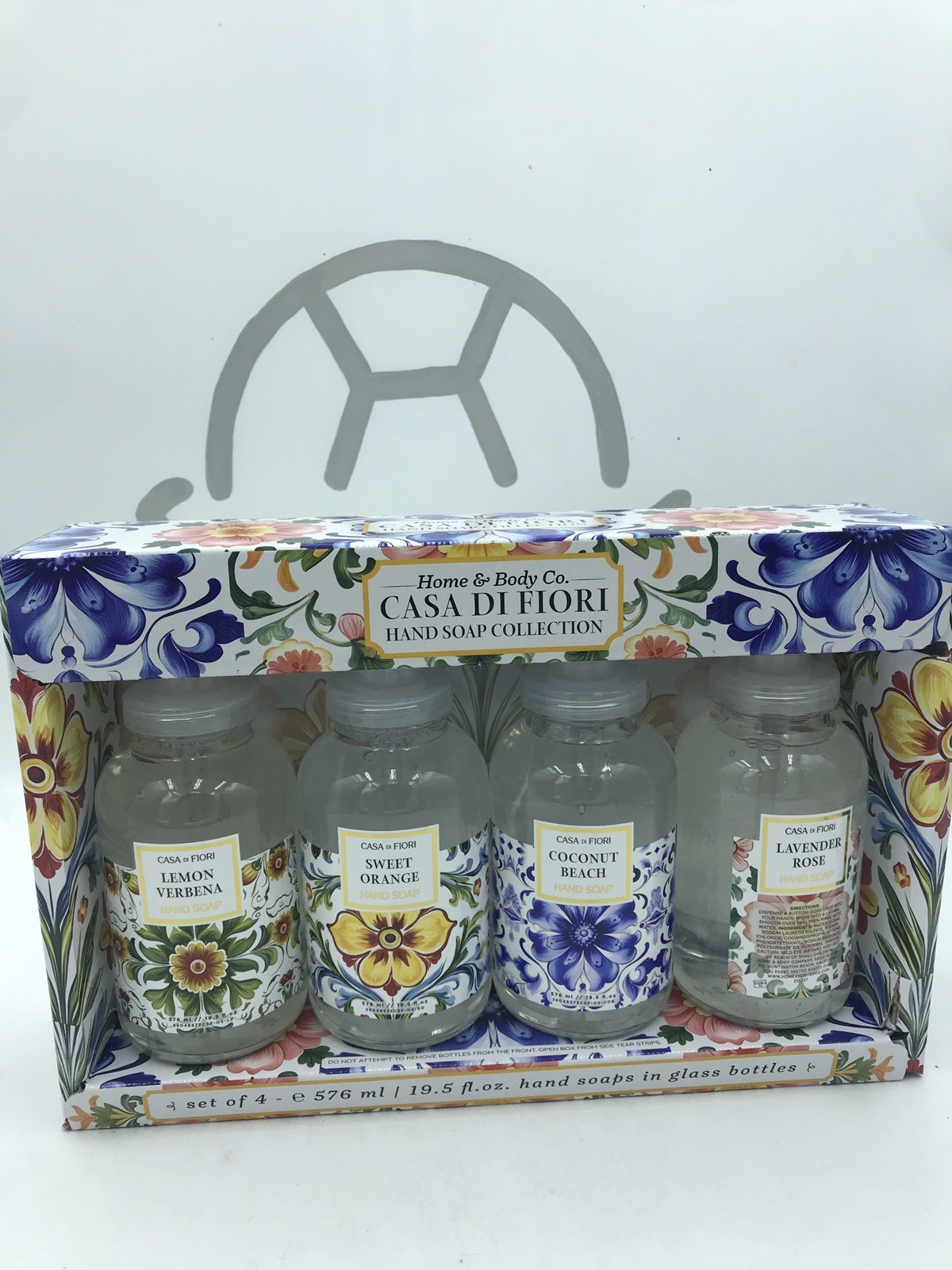 Home & Body Co. Casa Di Fiori Hand Soap Collection Set of 4, 19.5 Fl Oz (576 Ml)