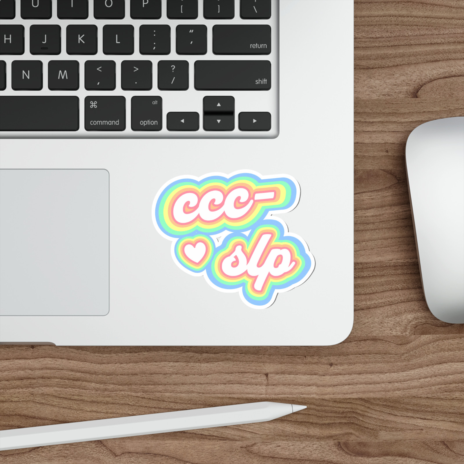 CCC-SLP Retro Pastel Die-Cut Cute Vinyl Sticker Speech Languag Pathologist Gift