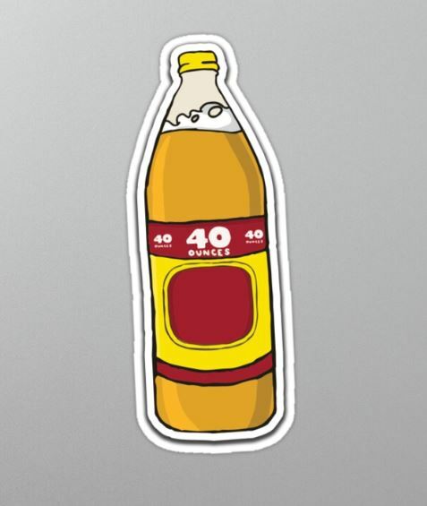 Old Olde English 800 40 ounces oz Bottle Classic Beer Vinyl Die Cut Sticker